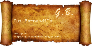 Gut Barnabás névjegykártya