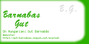barnabas gut business card